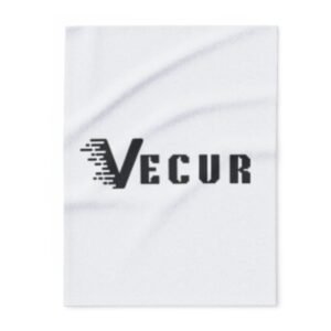 Vecur Logo Fleece Blanket — Minimalist Modern Arctic Throw