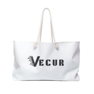 Weekender Bag - Minimalist Upside-Down 'Vecur' Logo Travel Tote