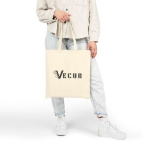 Vecur Logo Canvas Tote Bag — Eco-Friendly Cotton Shopper