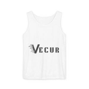 Vecur Logo Tank Top — Retro Tech Graphic Sleeveless Shirt
